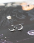 Sterling Silver Moon Studs