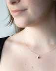 Tiny Garnet Necklace