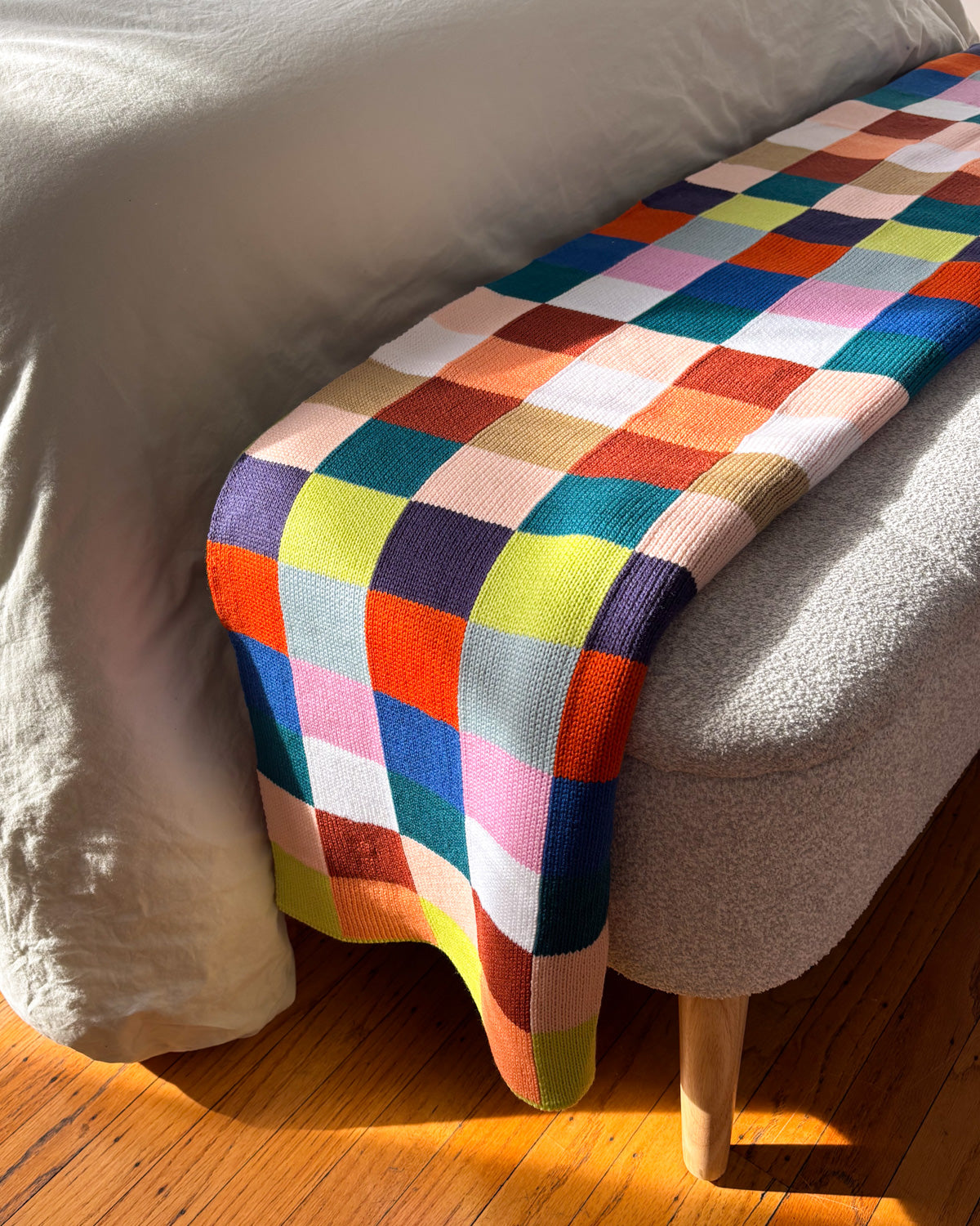Color Patch Throw Blanket