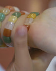“Chiclet” Candy Agate Gemstone Bracelet